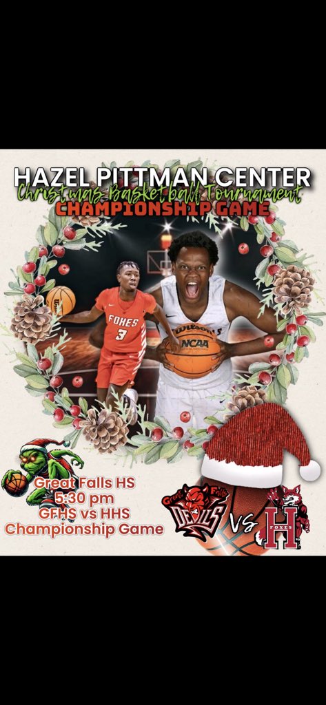 GFHSHoops's tweet photo. 🏀 GAMEDAY 🏀

     Hazel Pittman Christmas Classic 

🆚: Hartsville
📍: Devils Den 
⏰: First game at 4 PM
🎟️: https://t.co/VigaiweCpv…

#Pressure https://t.co/A8ZYwpmRPn