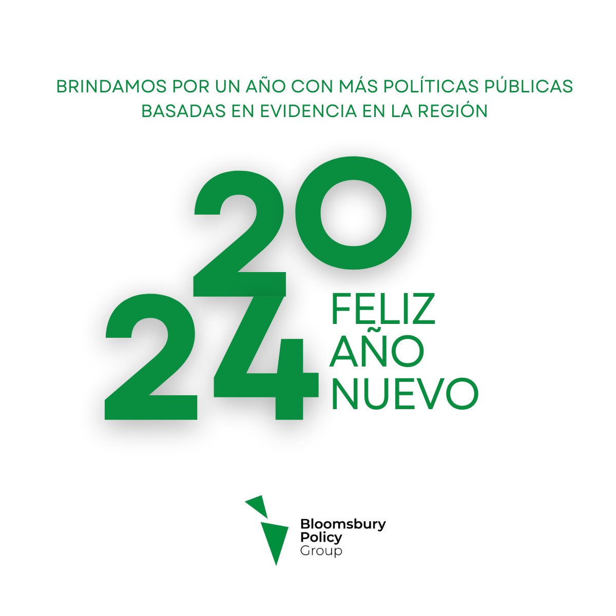 Desde el equipo de Bloomsbury Policy Group les queremos hacer llegar un cálido saludo y desearles un Feliz Año Nuevo. Aspiramos a un 2024 en el que continuemos creciendo  y fomentando el desarrollo de políticas públicas basadas en evidencia en toda la región. ¡Muchas Felicidades!
