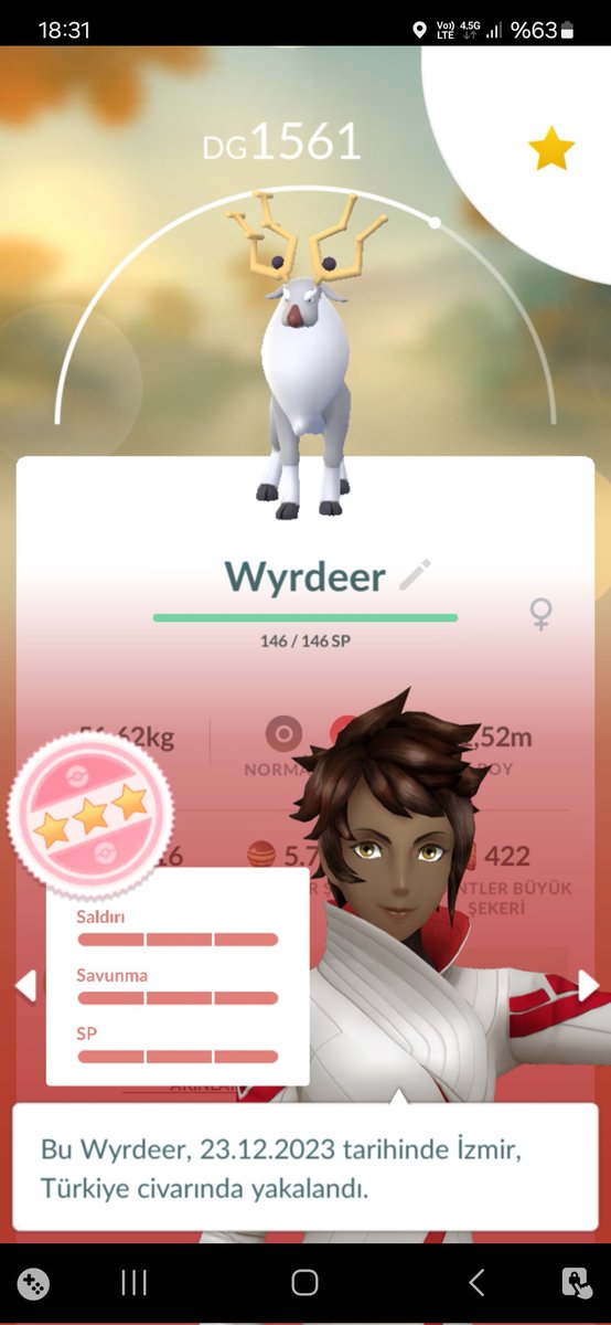 I caught Hundo %100 💯 Wyrdeer‼️ 💯
#pokemongo #ポケモンgo #PokemonGOfriends  #PokemonGOApp #TimelessTravels #Wyrdeer