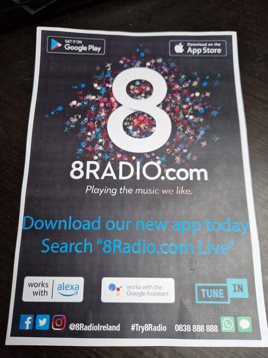 8Radio (@8radioireland) on Twitter photo Great excitement at 8Radio HQ as we launch
our new fancy Smartphone and Tablet app! Just search "8Radio.com Live" and away you go! Our bossman <a href="/Simon8Radio/">Simon Maher</a> is printing posters in between playing tunes on the from now until 7. Join him & suggest a tune. #Try8Radio Great excitement at 8Radio HQ as we launch
our new fancy Smartphone and Tablet app! Just search "8Radio.com Live" and away you go! Our bossman <a href="/Simon8Radio/">Simon Maher</a> is printing posters in between playing tunes on the from now until 7. Join him & suggest a tune. #Try8Radio