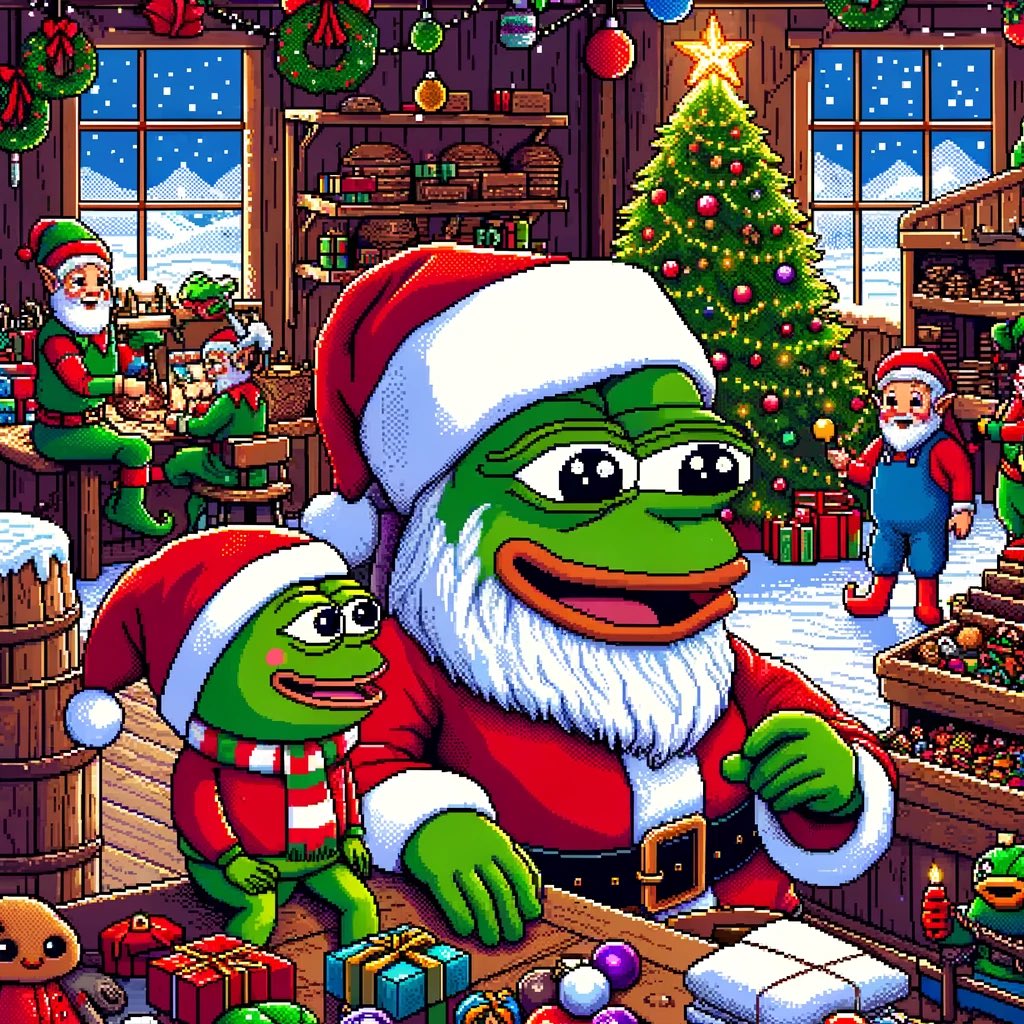 GM ☀️ 
Feeling the Xmas Holidays!

Santa Pepe blessings to you all