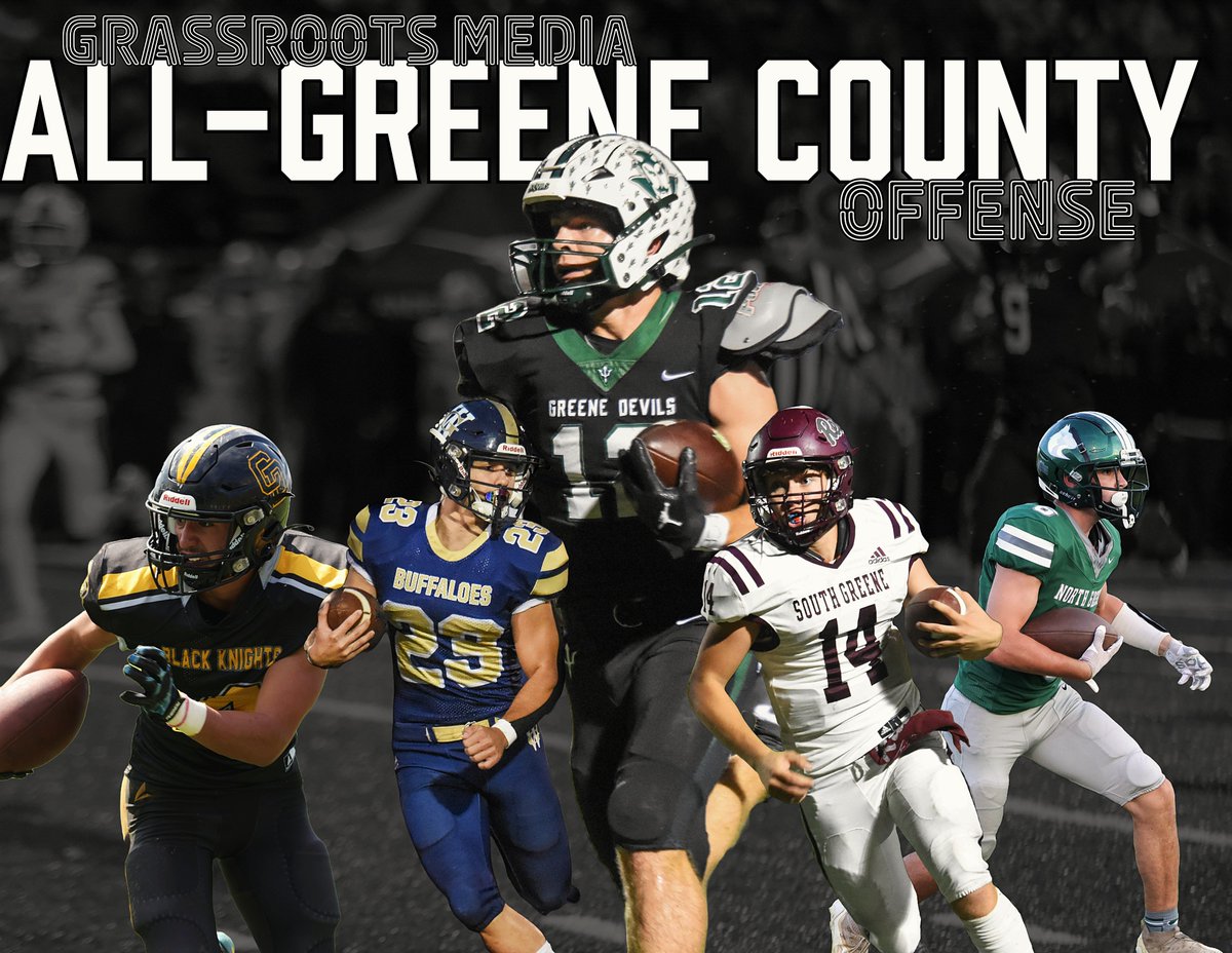 The Grassroots Media All-Greene County Football Team has arrived! After some spectacular seasons from players across the county we are excited to highlight the very best performances. Here Is the Offense - grsportsnews.com/all-greene-cou…