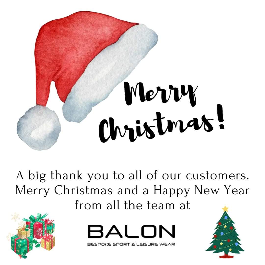 The team at Balon Sportswear look forward to working with all of our customers again in 2024. 🎅
