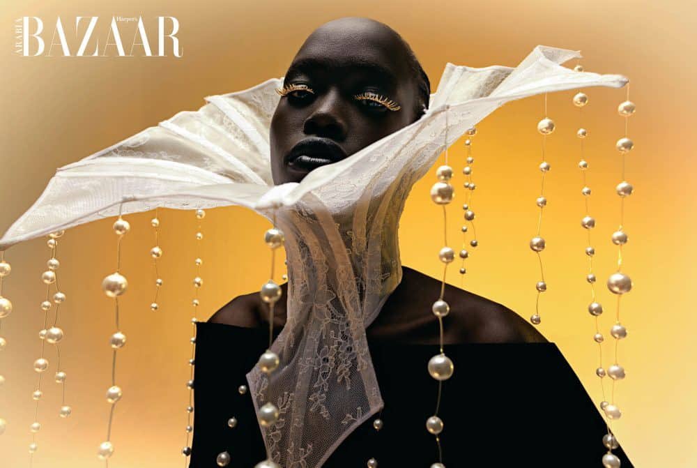 imthespecialk's tweet photo. This has to be one of the most stunning editorials I've seen. Grec Johnz lensed by Amer Mohamad for Harper’s Bazaar Arabia, 2023. https://t.co/EkDnKGz1bP