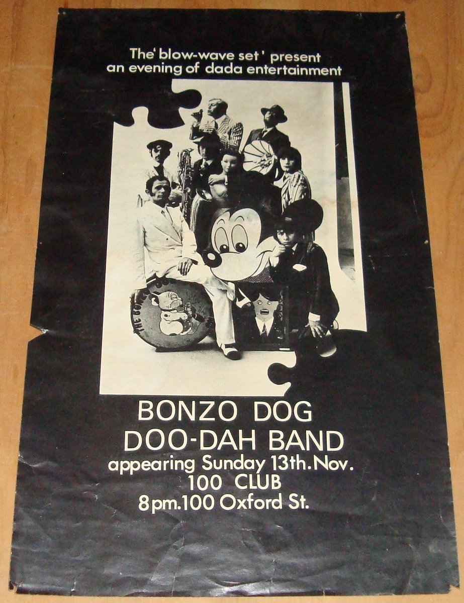 Seasons greetings, a poster that might brighten your day and perhaps spark a memory! #BonzoDogDooDahBand play at #100club