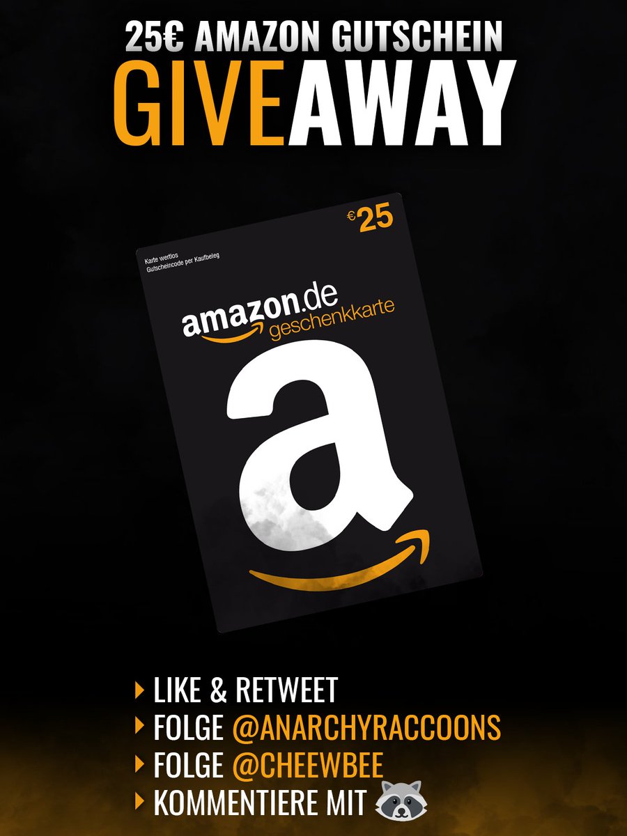 ROA eSports (@roa_esports) on Twitter photo Wenn man schon eskaliert, dann aber auch richtig, deswegen hier noch ein
25€ Amazon Gutschein
1. Like & Retweet
2. Folge @AnarchyRaccoons
3. Folge <a href="/cheewbee/">ROA cheewbee | Chris</a>
4. Kommentiere mit🦝
Der Gewinner wird am 01.01.24 gezogen
#Giveaways #CS2Giveaway #Giveaway Wenn man schon eskaliert, dann aber auch richtig, deswegen hier noch ein
25€ Amazon Gutschein
1. Like & Retweet
2. Folge @AnarchyRaccoons
3. Folge <a href="/cheewbee/">ROA cheewbee | Chris</a>
4. Kommentiere mit🦝
Der Gewinner wird am 01.01.24 gezogen
#Giveaways #CS2Giveaway #Giveaway