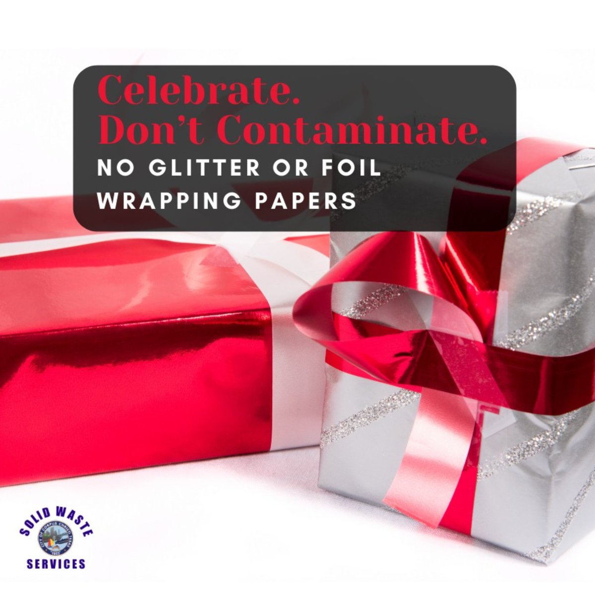 cityofcc's tweet photo. Holiday Recycling tip! ๐ Remember, glitter, plastic, or foil-covered wrapping paper can't go in your blue carts. โป Give it the scrunch test - if it stays in a ball, it's recyclable!
Learn more at https://t.co/DSH5PQLUSF.
#CorpusChristi #RecycleRightCC https://t.co/NKkoYaKqpU