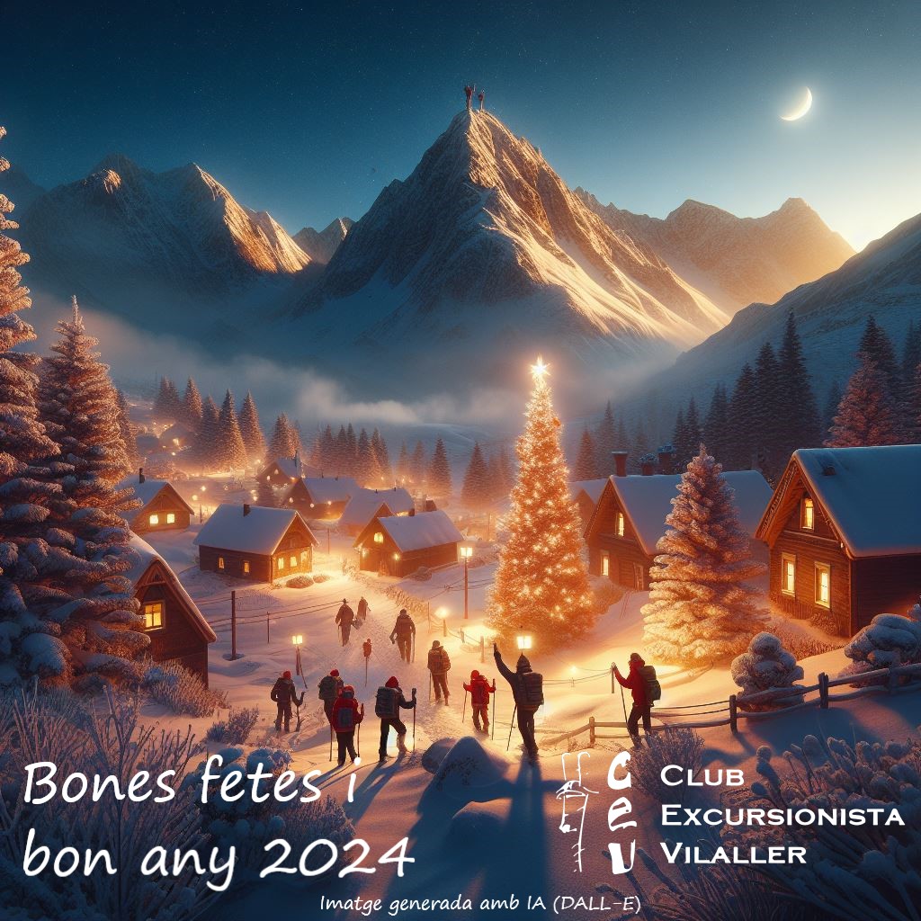 Des del CEVilaller us volem desitjar unes bones festes i un feliç any 2024. Salut i muntanya!!!!