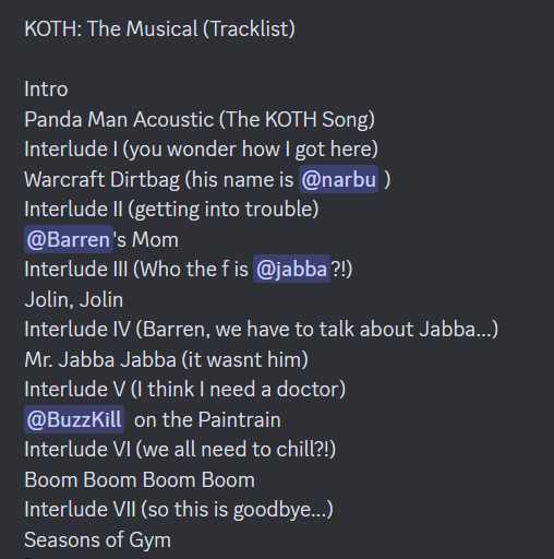 ImaPanda92's tweet photo. KOTH: The Musical. Brought to you by: Emo Chess Club (Gym is not nerdy enough to have a Glee Club). That's right, we're going Broadway, baby! Well, off-off... off-off Broadway. It is a story about passion for the craft, love and community, full of unfunny jokes and degeneracy... https://t.co/oULjhXfj86