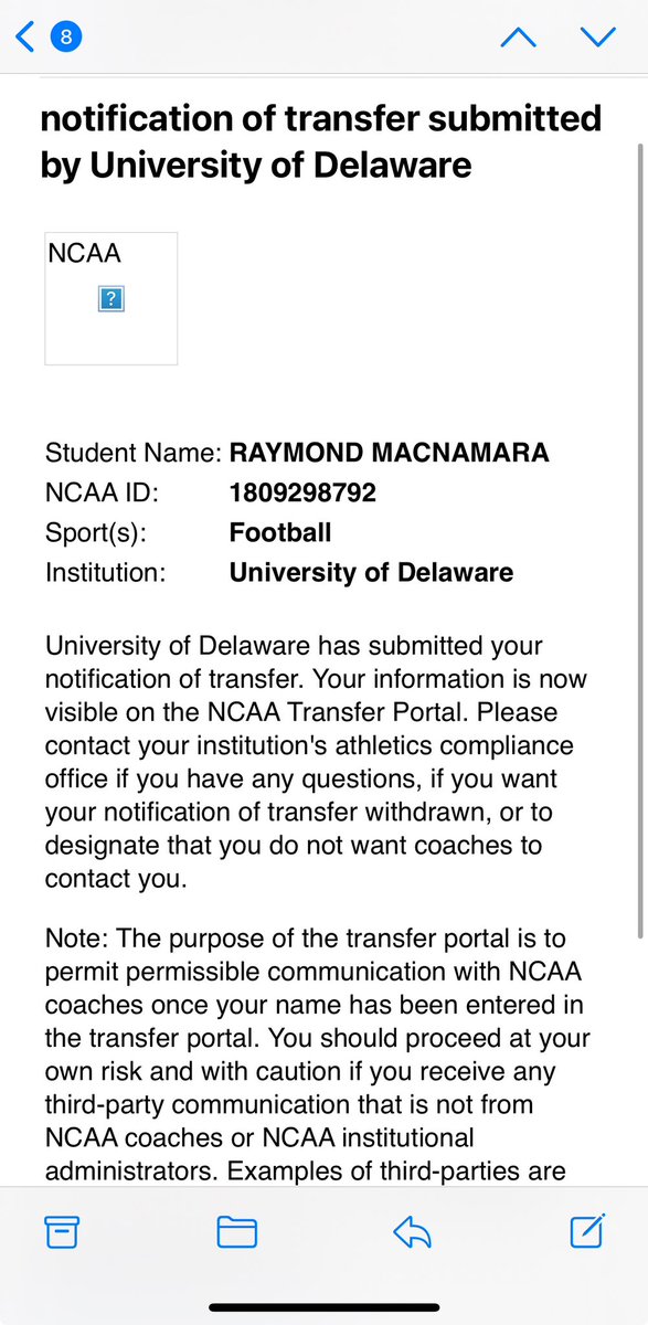 Official in the transfer portal with 2 years of eligibility left
6’3” 230 LB/DE 
Film available upon request