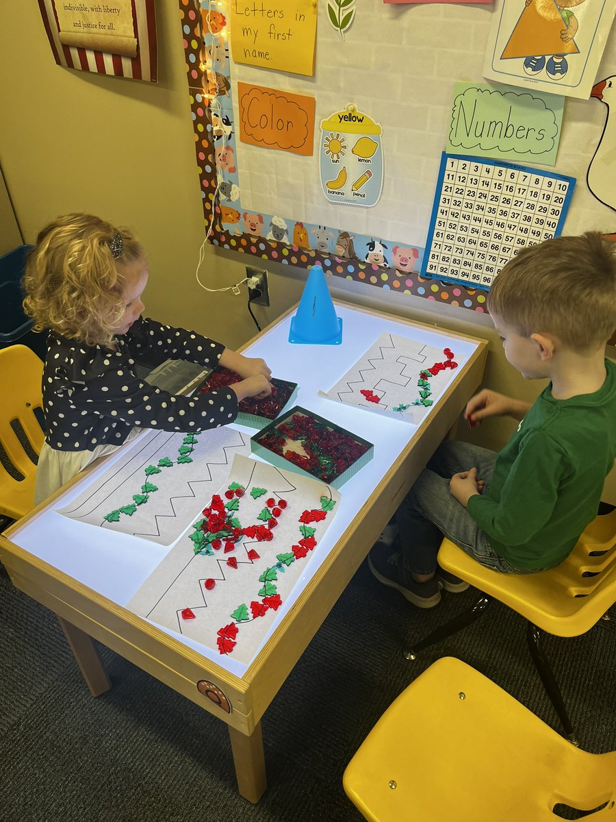 ShannyRinehart's tweet photo. Learning stations in Pre-K before Christmas Break. #TCEStrong #earlychildhoodeducation @MatthewMillerpe @MrsRinehartTCE https://t.co/YPegk30Uz3