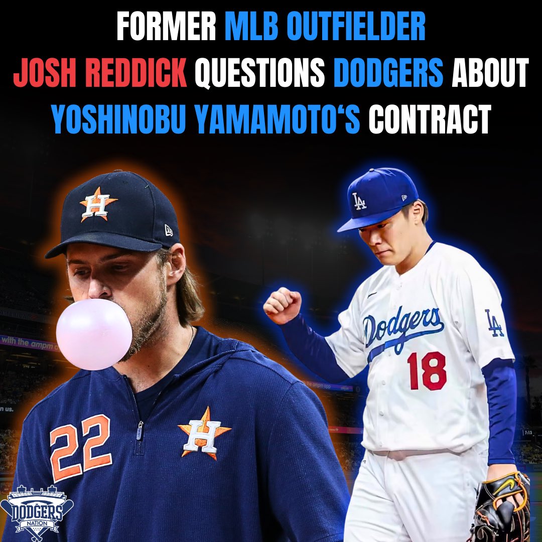 DodgersNation's tweet photo. What are your thoughts on Josh Reddick’s take regarding the Dodgers signing Yoshinobu Yamamoto to a $325 million contract? https://t.co/1HJtywegwH