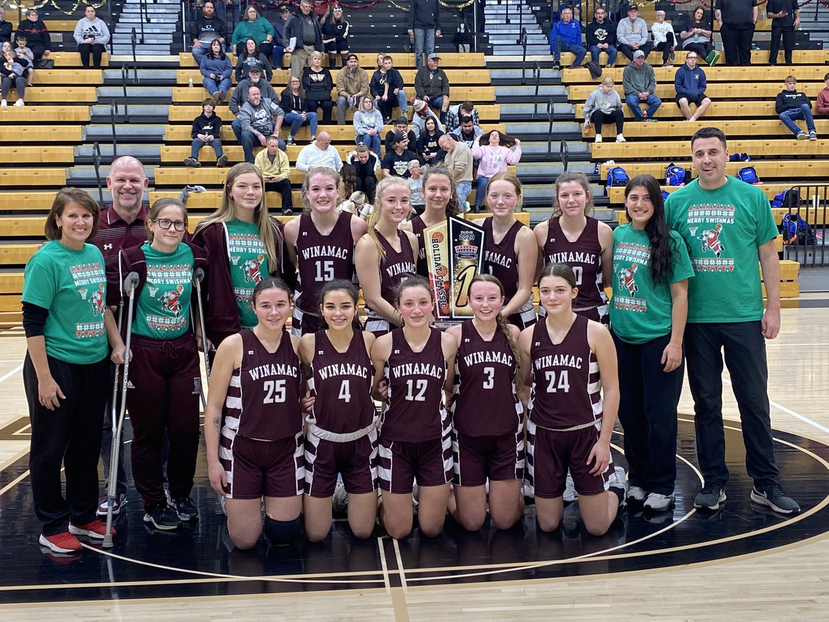 ChuckFreeby's tweet photo. Congrats to @CoachStesiak and @WinamacLady on winning the Indiana Kitchen Classic with a 45-40 triumph over the Oracles! https://t.co/SdlxYQUVsv