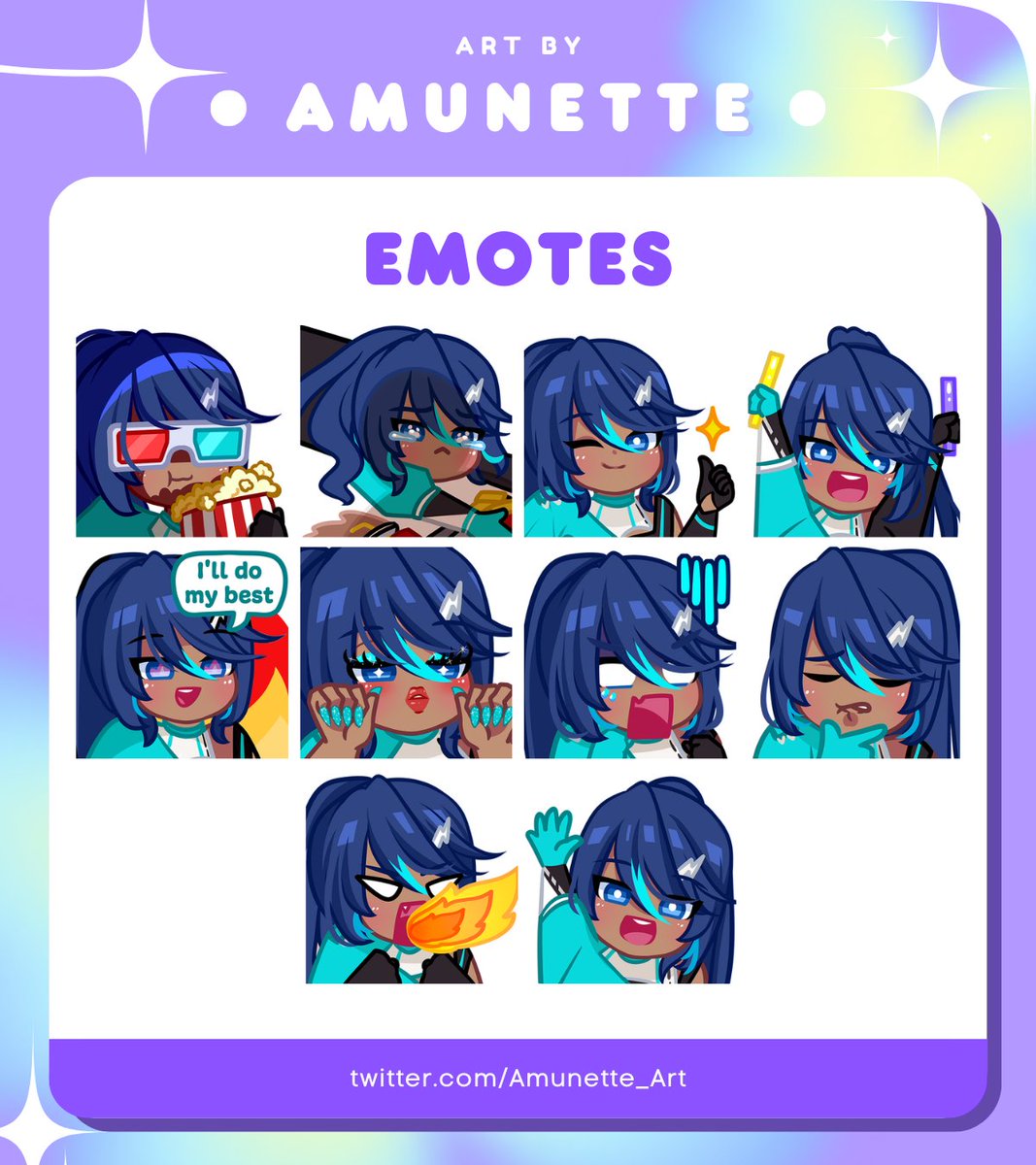 Emotes for  <a href="/Hikari_Kamei/">HiKARi ⚡️</a> ✨
