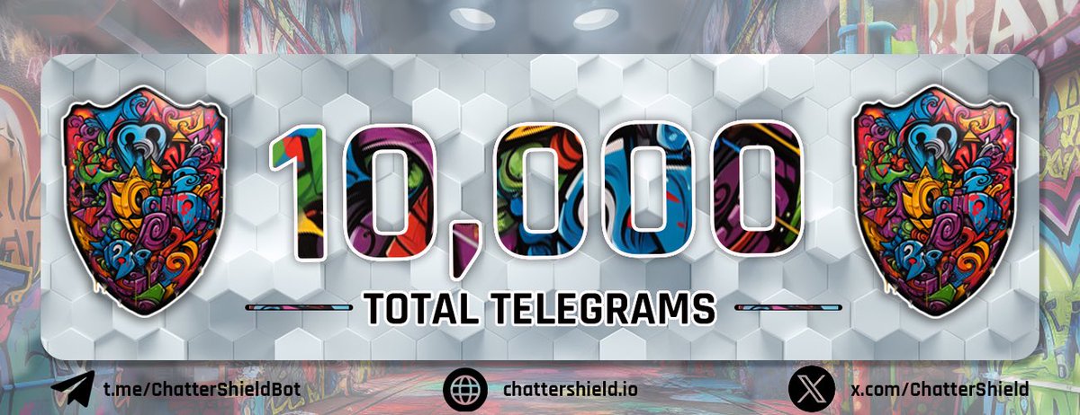 We started out in the early morning of July 22nd, with the goal in mind of mass adoption and transforming the space.

Over the past 5 months, we have been able to accomplish a lot of things, with today hitting 10,000 total telegram Chatter Shield is in.

10,000 Telegrams
5.7
