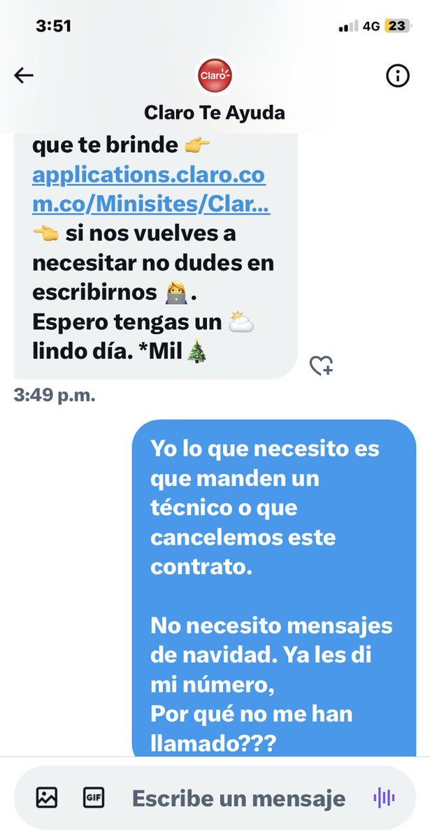 JlrealesB's tweet photo. #ClaroNote Ayuda…
Ahora me van a matar a mensajes, en lugar de venir a arreglar la estafa.
@ClaroTeAyuda es un tumbe legalizado. El mes me lo van a cobrar completo y no he tenido el servicio ni un solo día!!!
Claro el tumbe. https://t.co/0Kw0R1Ezxb