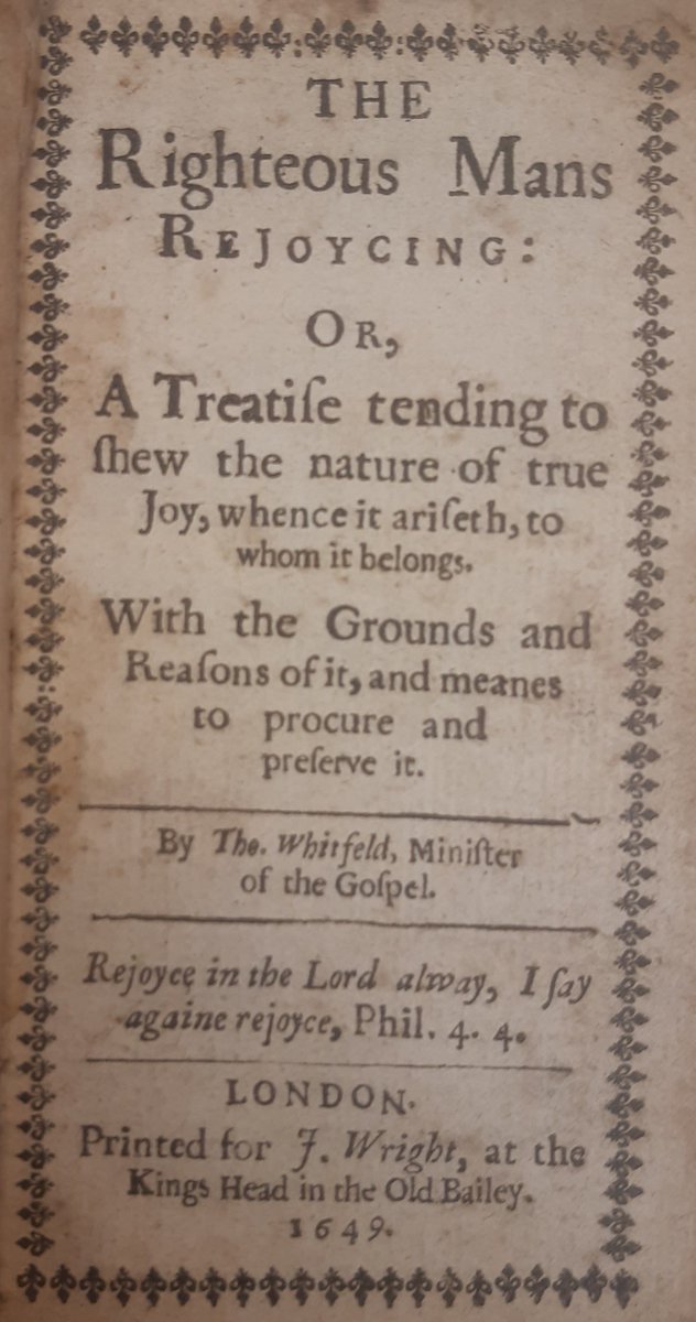 Angus Advent 4 is Joy, 17th century style, from The Righteous Man's Rejoycing (1649) ' Joy is desirable of all sorts riche & poore...the Plow-man cheeres up himselfe by whistling, the Trades-man by singing (&) the weary Traveller sends for Musicians to make merry at his Inne'.