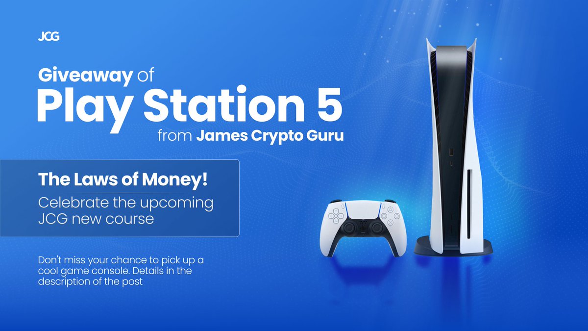 🎄🎁 Christmas PS5 Giveaway! 🎄🎅

In anticipation of James Crypto Guru's exclusive "The Laws of Money" course! 🌟

🏆 To win: 
1⃣ Like and RT! ♻️ 
2⃣ Follow <a href="/Jamyies/">James CryptoGuru</a> 
3⃣ Reply below what being wealthy means to YOU 👇

"Laws of Money" course is coming Jan 10!
