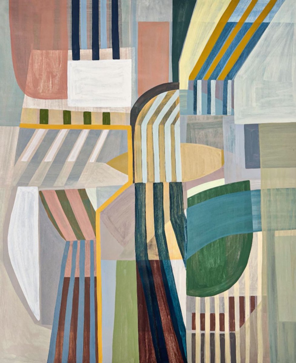 Rebekah Andrade explores the language of painting by way of geometric shapes, hard-edge painting &amp; patterns. 

Discover her work in our last catalog of the year. l8r.it/DP7D

(Art: Map)