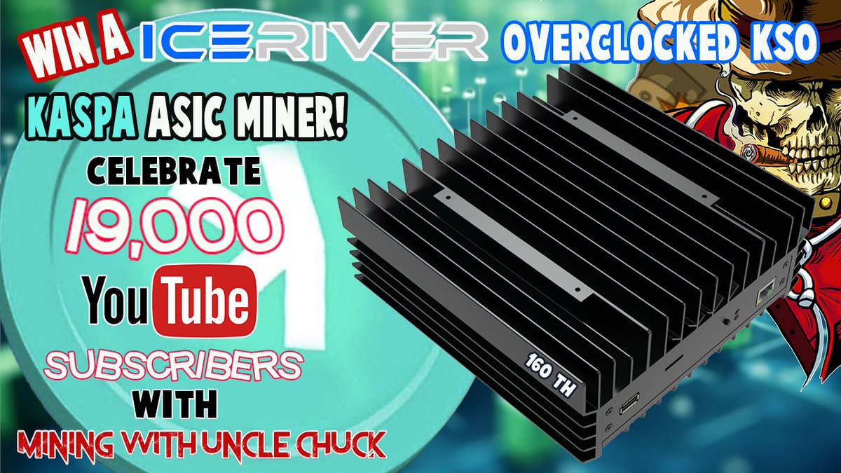 IceRiver KSO Overclocked Kaspa miner Giveaway! Celebrate with Uncle Chuck on hitting 19k SUBSCRIBERS <a href="/YouTube/">YouTube</a> Thank you to everybody thats supported the channel it means the world to me, and Good Luck!
⬇️Video Link On How To Enter⬇️
youtu.be/epKYuLm7WNo
<a href="/IceRiverMiner/">ICERIVER</a>