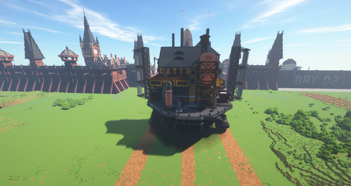 digging_gone's tweet image. Tis done! I present Salzhaken!
 #MortalEngines #Minecraft #steampunk #Minecraftbuilds
