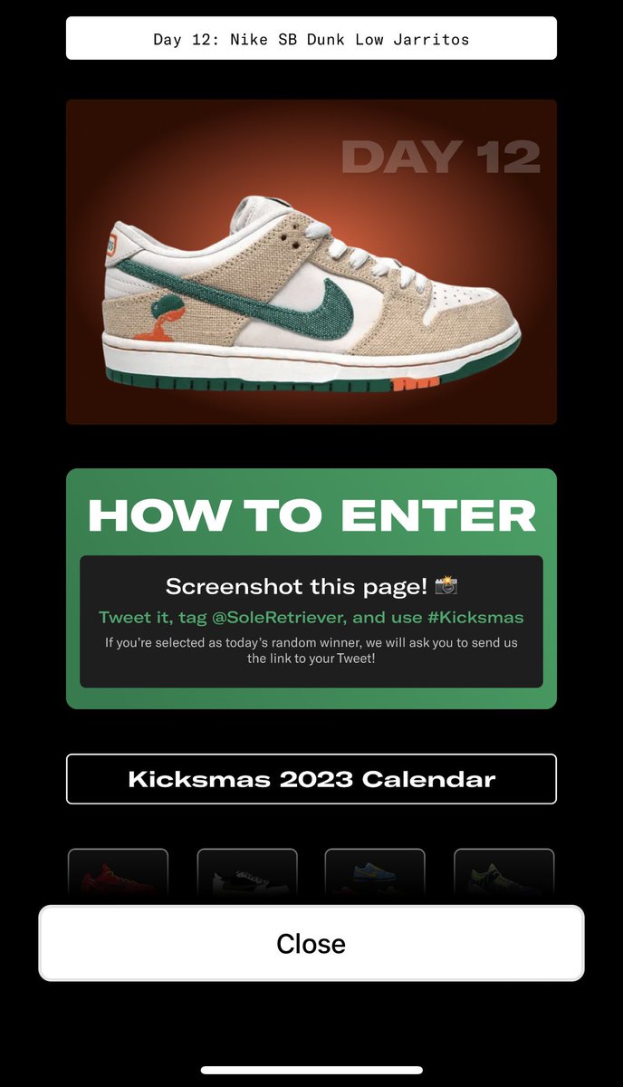 ethancool99's tweet photo. Good luck @SoleRetriever #Kicksmas https://t.co/LvWQP0qh2O