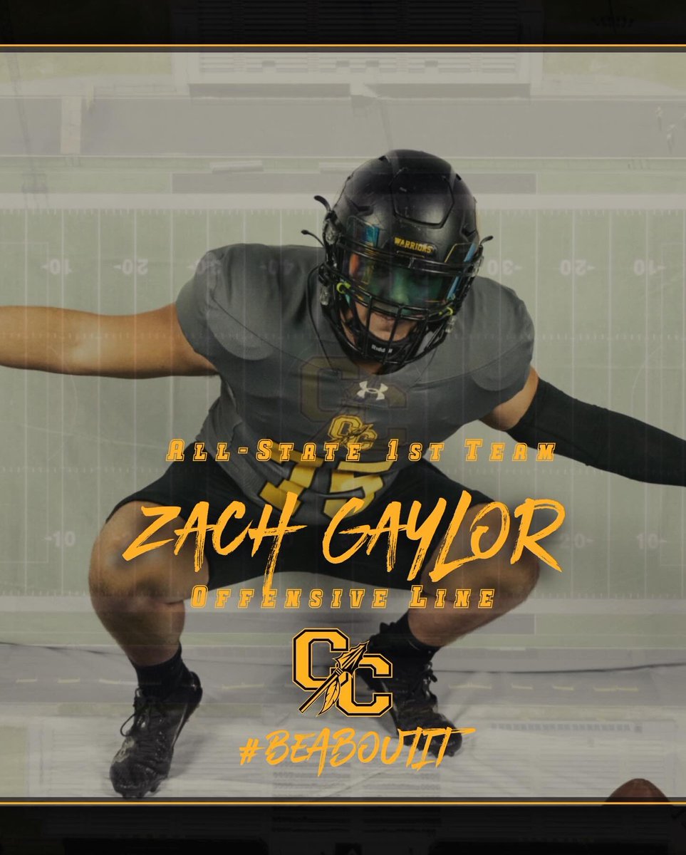 Congrats to the Warriors that 
were selected to the ASWA All-State Team:
Jacob Cornejo- 1st Team RB 
Zach Gaylor- 1st Team OL
Tae Diamond- 1st Team DE
Tristan Brown- 1st Team LB
#BeAboutIt