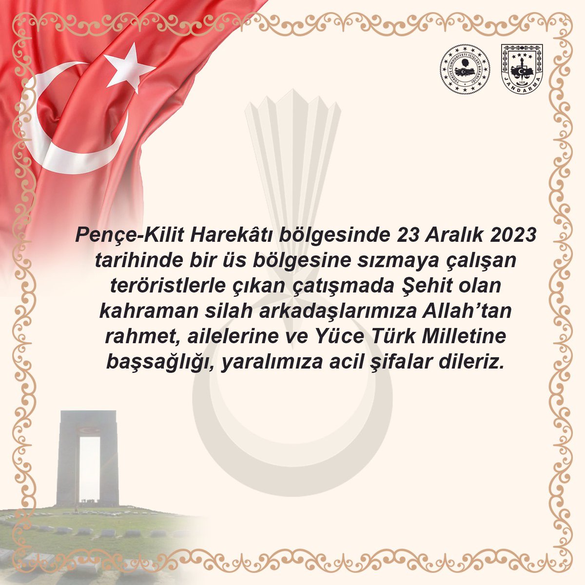 Başımız sağ olsun.🇹🇷