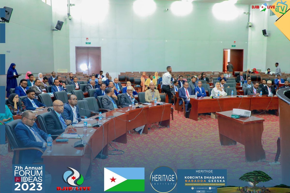 MTiigaal's tweet photo. Delighted to participate in the 7th Annual #Forumforideas2023, organized by the @HIPSINSTITUTE in #Djibouti. Focused on peace, conciliation &amp; #socialcohesion in the Horn. Presented research on strengthening social cohesion through environmental agreements in #Somalia. 
#AFI2023 https://t.co/DeJXYN2Wqq