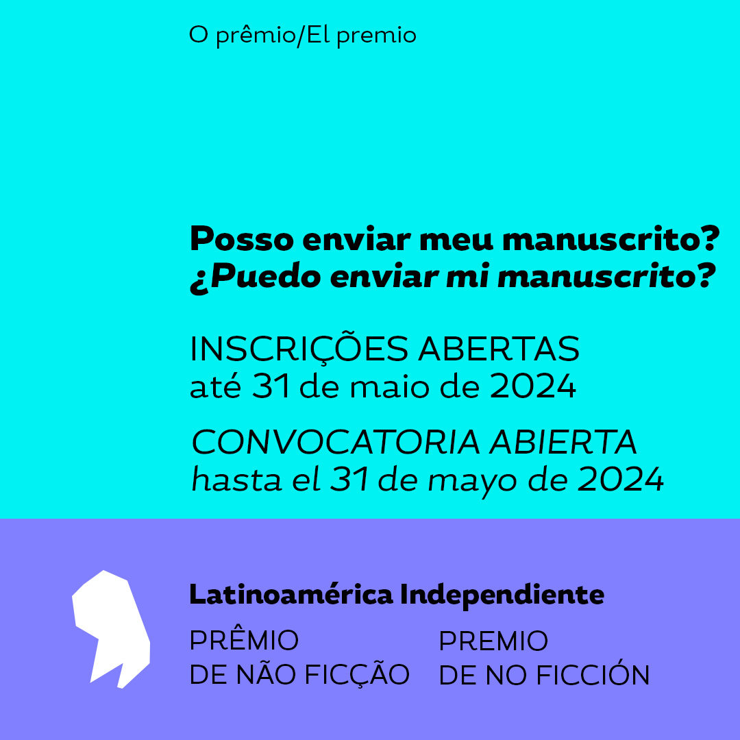 Lee las bases completas en la pagina web del premio y envíanos tu manuscrito.

🇧🇷

Leia o regulamento completo no site do prêmio e nos envie seu manuscrito! 

premiodenoficcion.com/formulario.html 🚀
