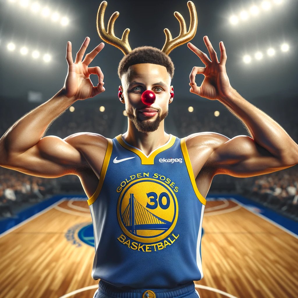IPBAonline's tweet photo. @criadocurry Rumor : #Santa will have a new "rain""dear" driving his #slay on #Xmas #Warriors vs #Nuggets #NBA    #ESPN #Steph #dubnation https://t.co/KdwONHNS88
