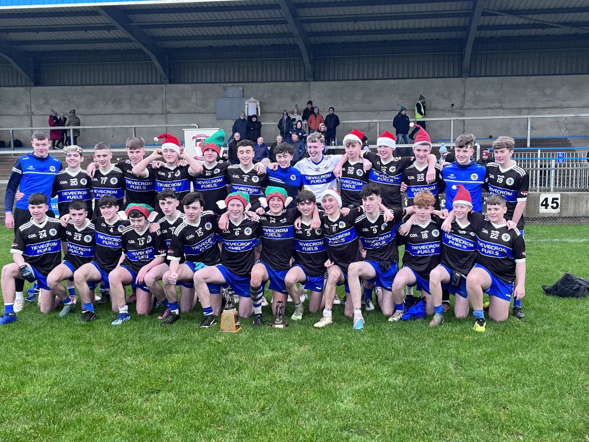 Early Christmas present for ⁦@drominteegac⁩ U16 lads winning the prestigious Paul McGirr tournament. Sincere thanks to ⁦@dromoregfc⁩ for impeccable organisation & volunteer spirit & commiserations to ⁦@ErrigalCiaran1⁩ who contributed handsomely to a great game.