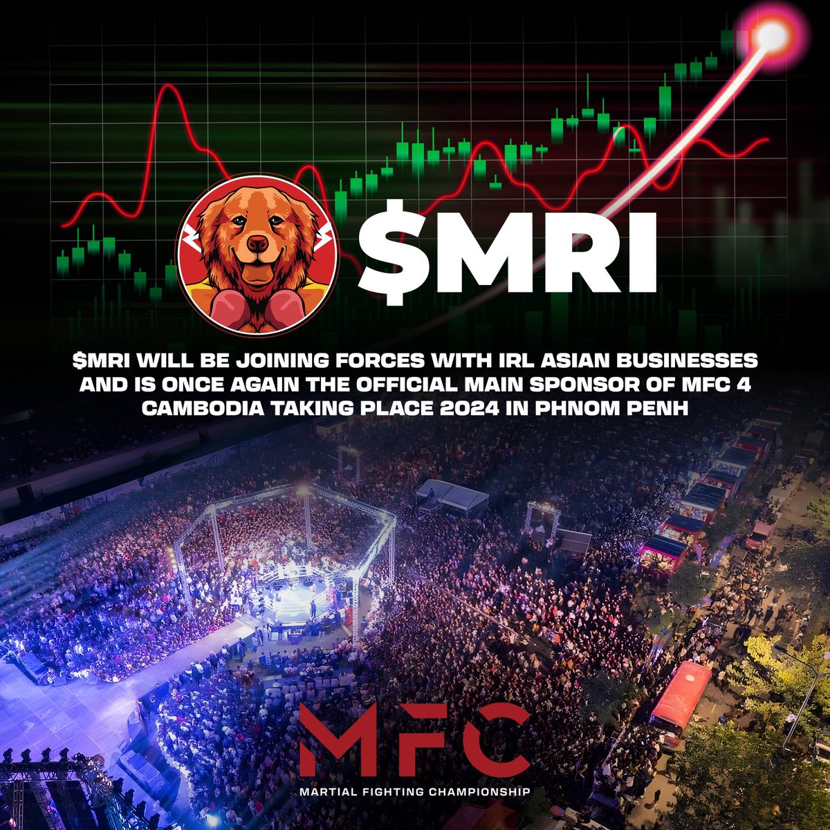🚀 Unleashing pure power! 💥 $MRI stands tall as the driving force behind @WorldwideMFC’s new era! 

Staying true to our #fightingforfighters mission, we are thrilled to be the main sponsor! Brace yourselves for an electrifying sponsorship on a NEW continent 🌍– the stage just