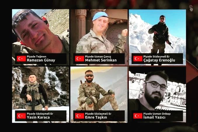 Erkan01228802's tweet photo. Pençe-Kilit Operasyon Bölgesinde üs bölgemize sızmaya çalışan hain teröristlerle çıkan çatışmada şehit olan Mehmetçiklerimize Cenab-ı Allah’tan rahmet; yaralı askerlerimize acil şifalar dilerim. 

Aziz milletimizin başı sağ olsun.. 🇹🇷 #sehidimizvar https://t.co/hiPlf7I43W