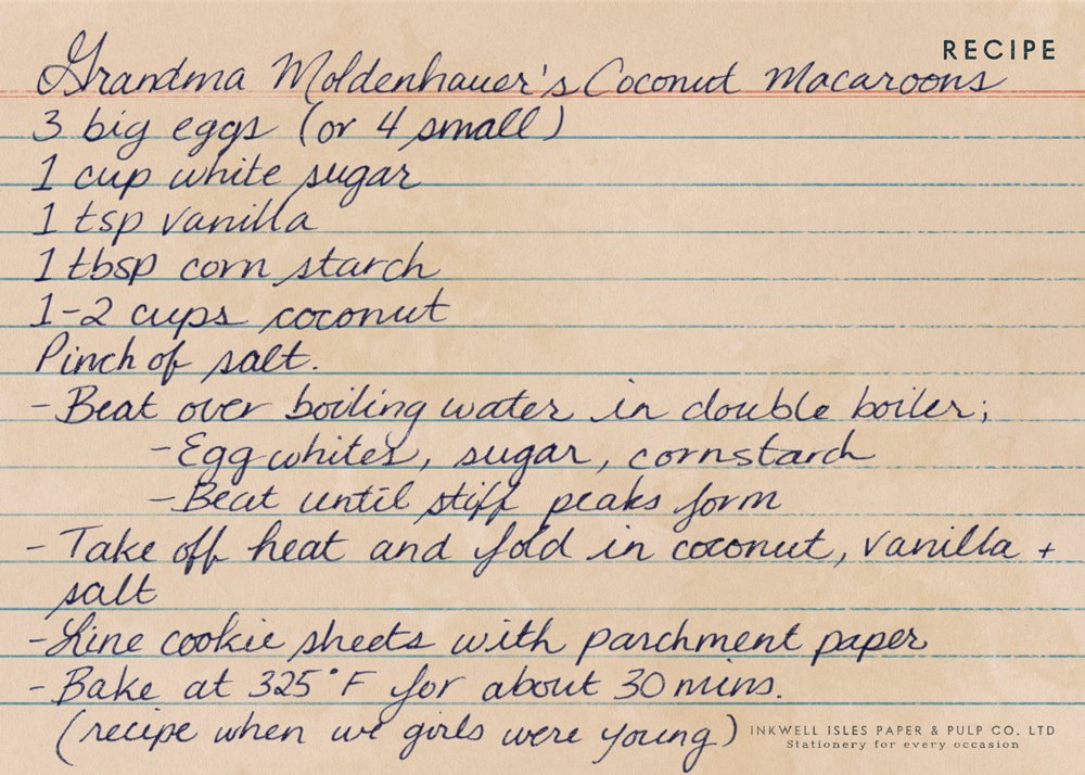 The wonderful Cuphead community has always felt like one big family to us. So we pored through the pages of Grandma Moldenhauer's cookbook, and dug out a recipe we thought you might enjoy – cozy holiday Macaroons, from our kitchen to yours!