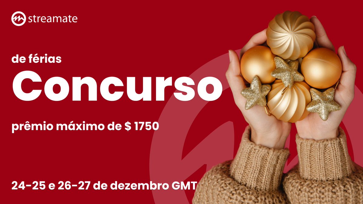 StreamateBrazil's tweet image. 🎄✨ Entre no espírito festivo com nosso Concurso de Férias! 🌟 24-25 de dezembro e 26-27 de dezembro GMT, o dobro da diversão! 🎁💰 500 criadores em cada parte podem ganhar recompensas, com um alegre prêmio máximo de US$ 1.750! 🚀🏆 #HolidayContest #FestiveFun #WinBig