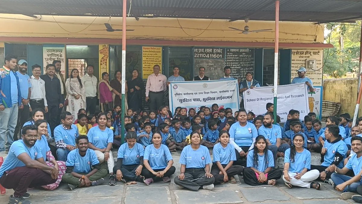 nssptrsuCG's tweet photo. UNICEF और NSS के संयुक्त तत्वाधान में
"सुरक्षित पारा, सुरक्षित लइकामन" के माध्यम से ग्राम संपर्क एवं नुक्कड़ नाटक (जन जागरुकता अभियान) ग्राम गोमची, अटारी, हथबंद, तेंदुआ एवं हीरापुर में सफल आयोजन।
#ptrsu #nsschhattisgarh #utdnss #nssindia #unicef https://t.co/qH8RNqLCRm