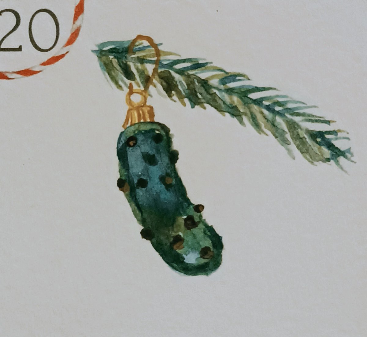 Day 20: German American Christmas Pickle

De Winton Watercolour Advent Calendar

@dewintonpaperco
#dewintonpaperco 
#watercolours
#painting #art  #watercolors #watercolourpainting #advent #adventcalendar #christmas #festive  #christmaspickle #americanchristmas #germanamerican