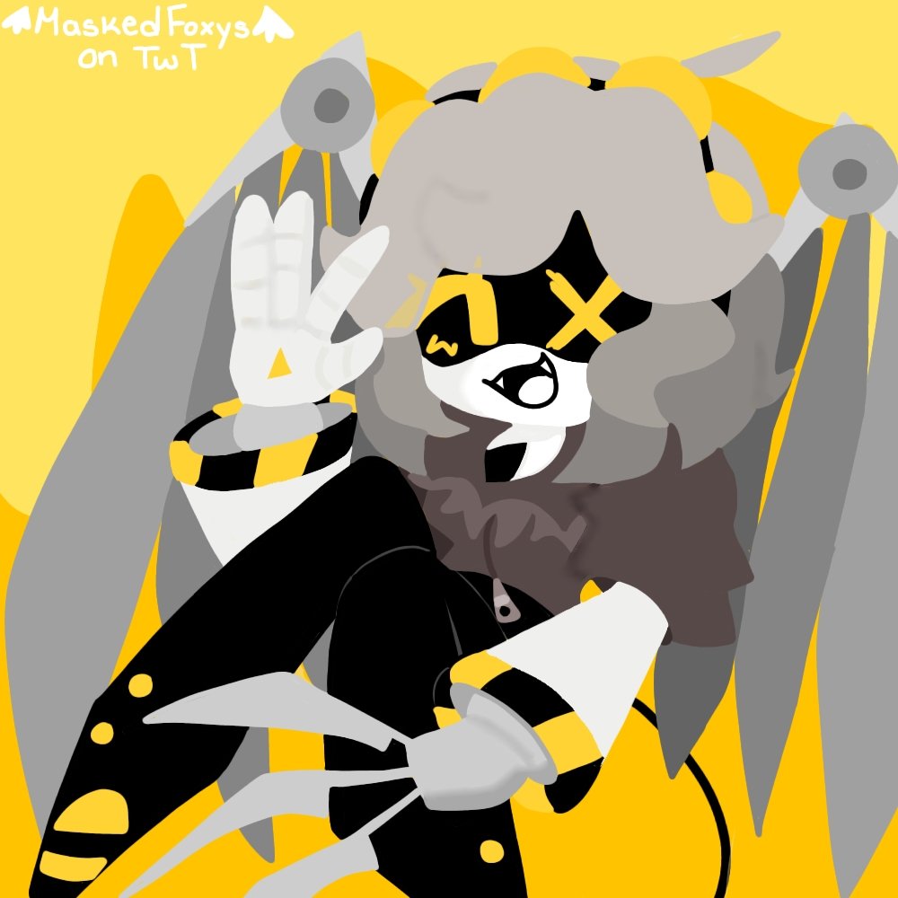 MaskedFoxys's tweet photo. YIPPEEEEEE V DRAWING >:3 
#murderdrones #murderdronesfanart #SerialDesignationV https://t.co/ZhvqaHdU0n