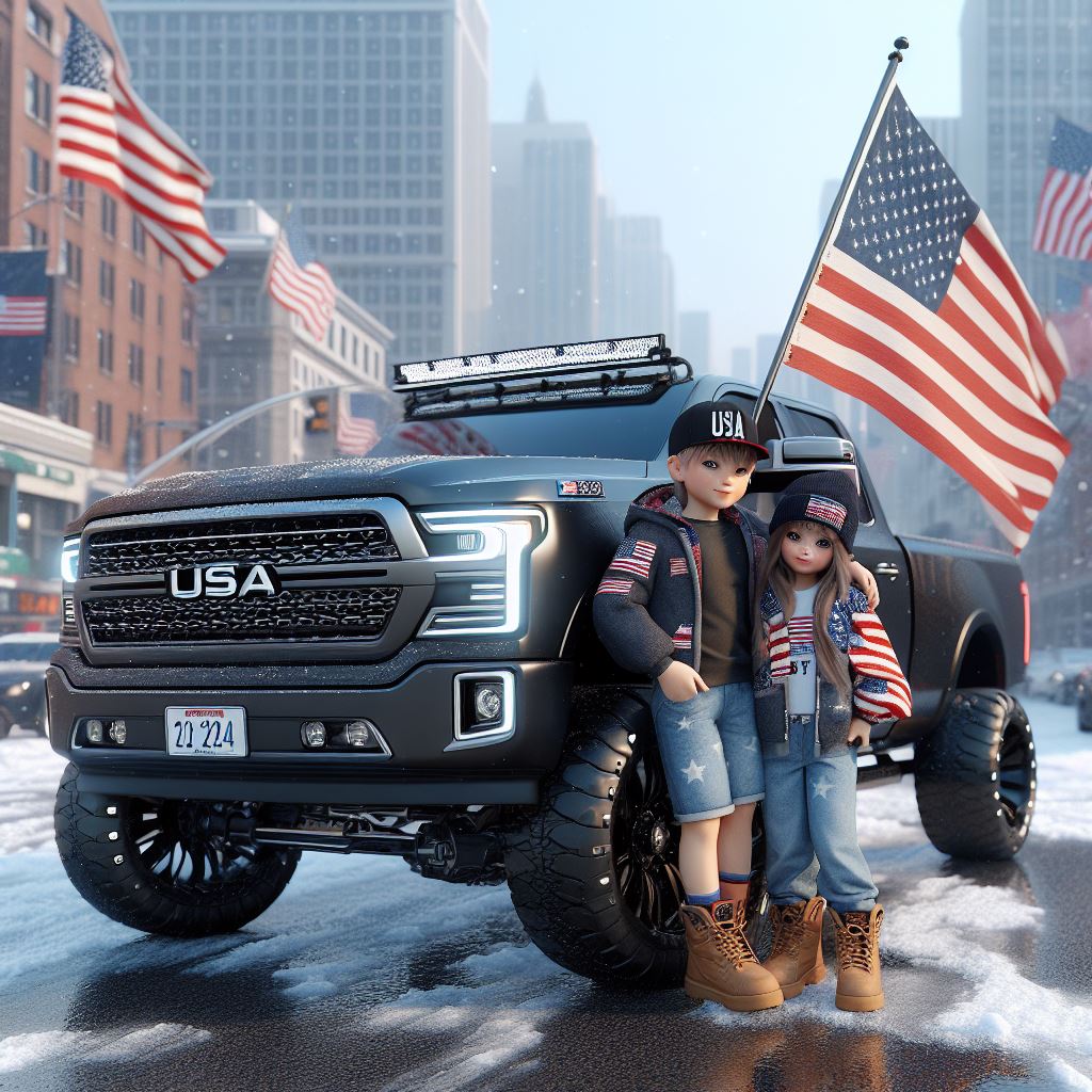qusainahmedexpo's tweet image. Captured a beautiful moment using AI tools, featuring a boy and girl adorned in traditional American attire with the backdrop of the American flag and a mesmerizing snowfall. 📷📷  #TraditionalAttire #WinterWonderland #AIImaging #beautifulmoments