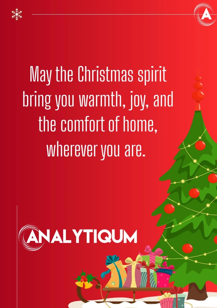 analytiqum's tweet photo. May the enchanting spirit of Christmas fill your heart with warmth and your home with joy. Wherever you may find yourself this holiday season, may you be surrounded by the love of family and friends, and may the true meaning of Christmas bring you peace and... https://t.co/Jxp04q3CwI