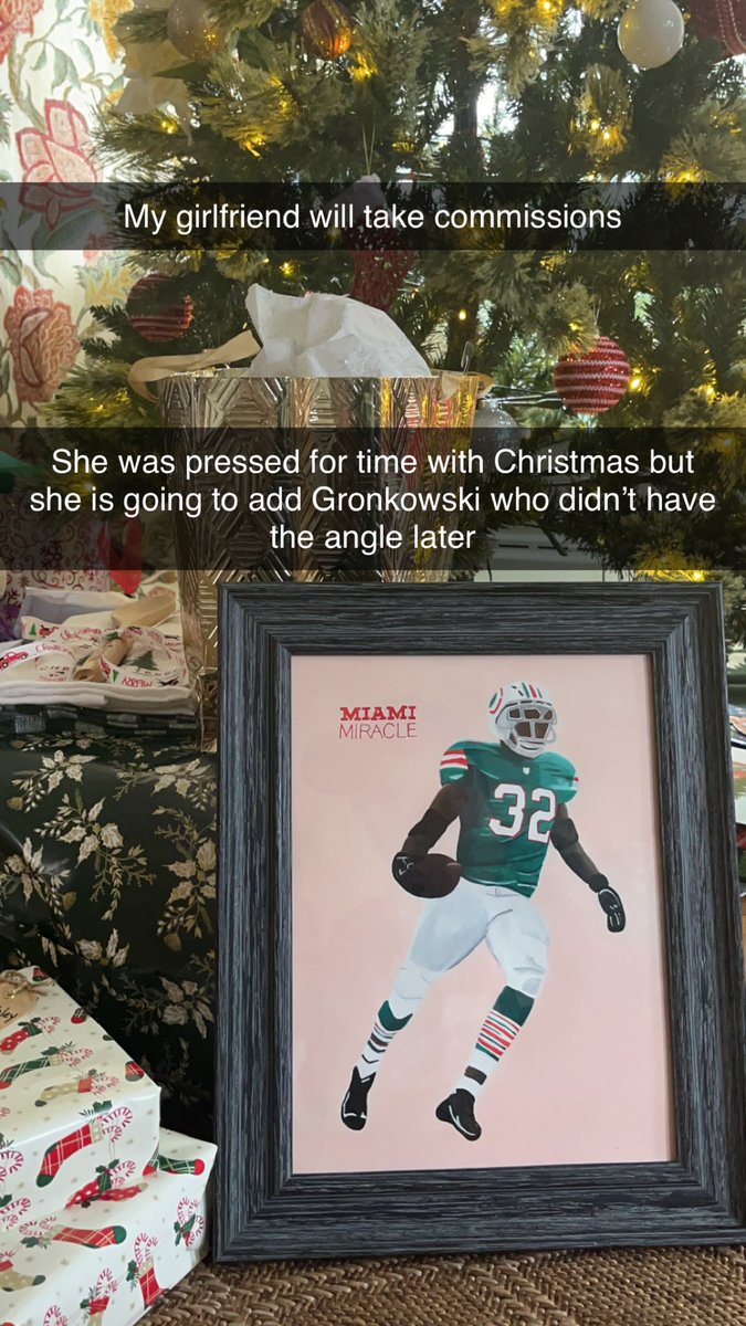 BrenizeDaulton's tweet photo. My favorite Christmas gift so far. @MiamiDolphins https://t.co/axejEtFcE9