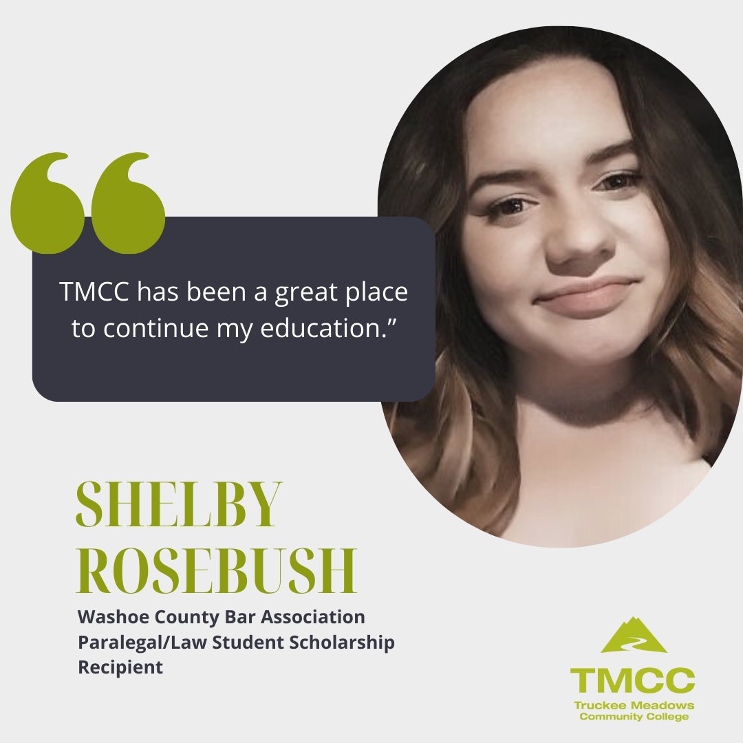 tmccnevada's tweet photo. Check out Shelby Rosebush's inspiring journey to a legal career! ππ©ββοΈ Scholarship success story: https://t.co/2Np60o0Ux3 #TMCCPride #StudentSuccess #TMCCPaysOff https://t.co/sQyjUxrCCc