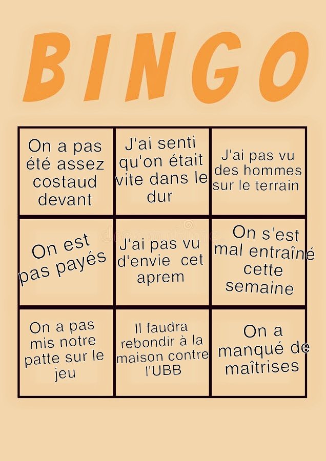 mathgoutte's tweet image. Jouez avec moi au bingo en suivant la conférence de presse de Mr Urios. Voici la grille : #SPASM @ASMOfficiel