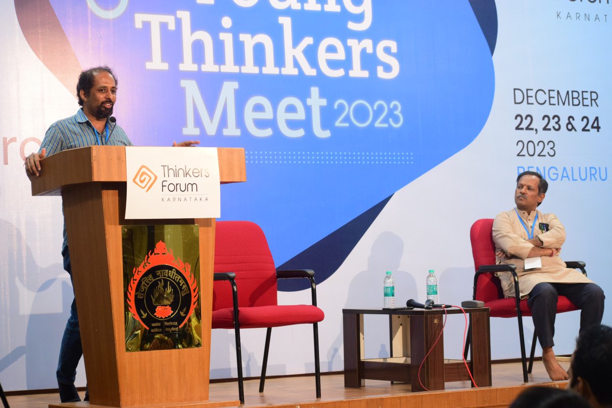 ThinkersForums's tweet photo. A Debate on Regionalism and Nationalism by Dr B V Vasant Kumar and Sri Rohit Chakratirtha  in Day 2 of #YTM2023 in Janaseva Vidya Kendra Channenahalli, Bengaluru. https://t.co/dEPAGG4Inn