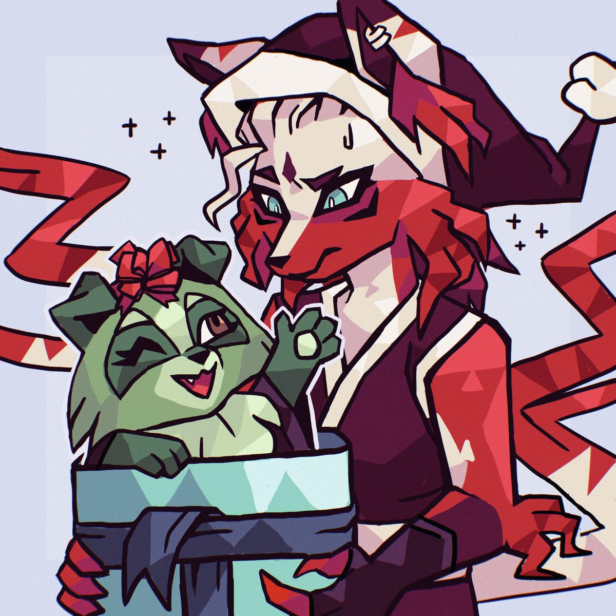 Nahamut's tweet photo. Renna was tricked and got not what she wanted…Early Merry Xmas, @Teafauna 💕🎄 https://t.co/oZmrfCUbeI