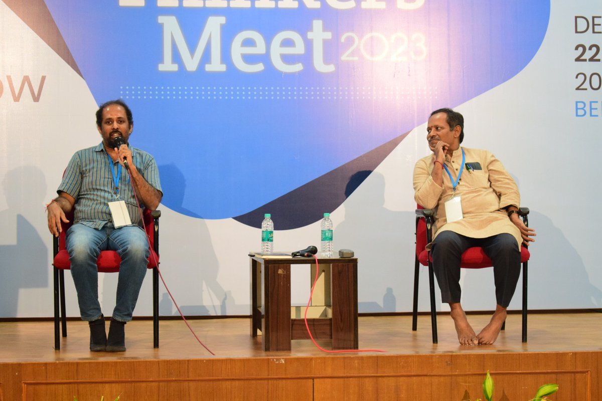 ThinkersForums's tweet photo. A Debate on Regionalism and Nationalism by Dr B V Vasant Kumar and Sri Rohit Chakratirtha  in Day 2 of #YTM2023 in Janaseva Vidya Kendra Channenahalli, Bengaluru. https://t.co/dEPAGG4Inn