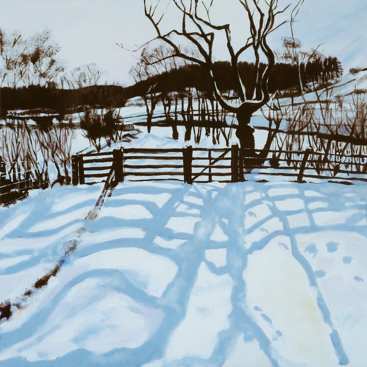 womensart1's tweet image. 'The Stell Falstone' by contemporary Northumbrian landscape artist Judy Appleby #WomensArt