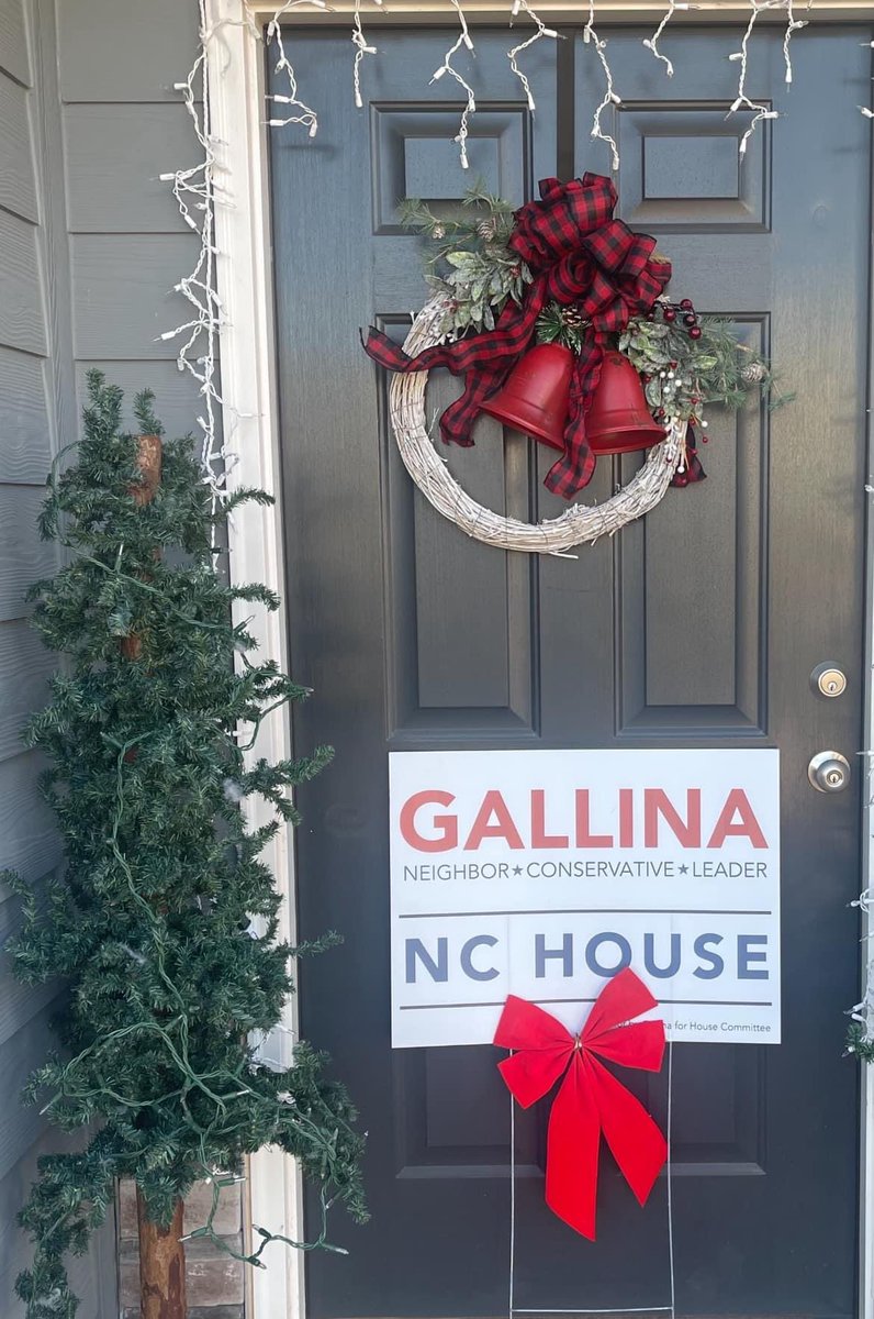 Just received this picture from a proud voter with new Christmas decor in their front yard - I think the bow makes it pretty! #ncpol