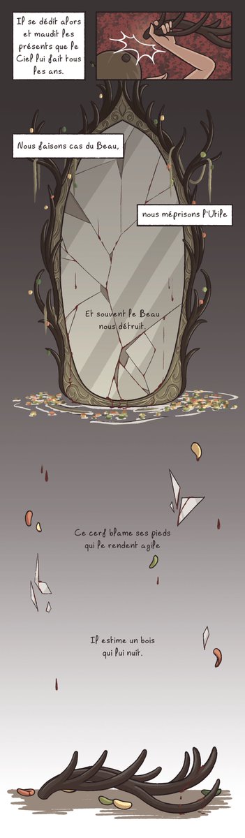 _Mayado's tweet image. L'un de mes projets préférés !
Choisir une fable de la fontaine et l'illustrer de façon innovante : j'ai pris Le Cerf se voyant dans l'eau et en ai fait une BD verticale dépliante, inspirée des webtoons !

Devrais-je en faire d'autres ? 👀 Si oui, lesquelles vous verriez ?